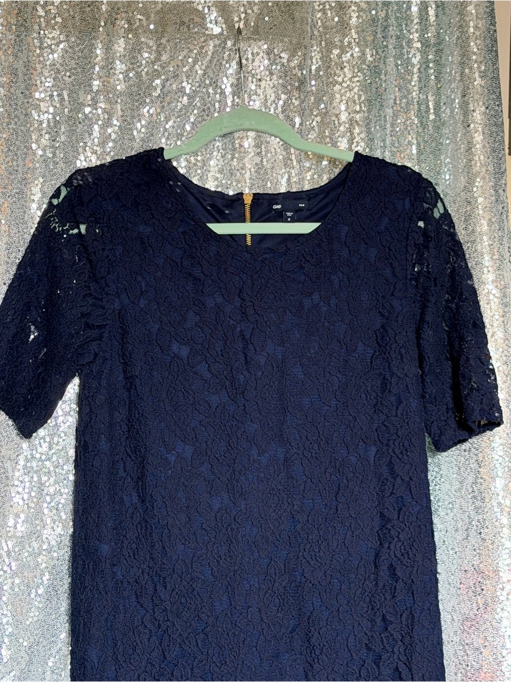 Gap Women's Navy Floral Lace Shift Dress Size 8 - Picture 3 of 14